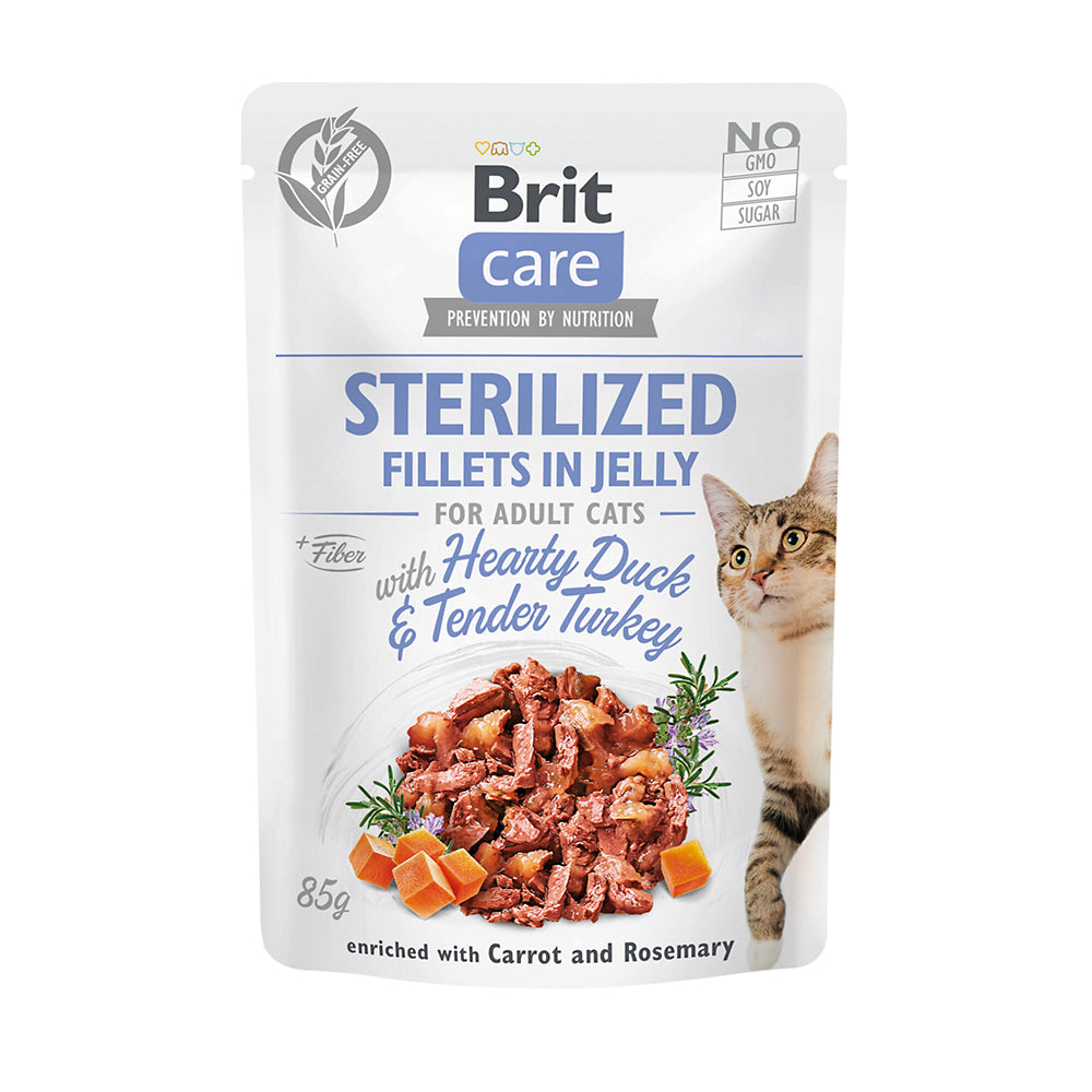 Brit Care Fillets in Jelly mit Ente & Truthahn 85g