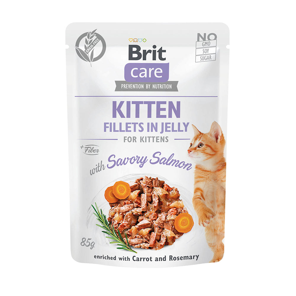 Brit Care Fillets in Jelly mit Lachs für Kitten 85g