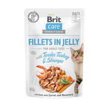 Brit Care Fillets in Jelly mit Truthahn & Shrimps, 85g