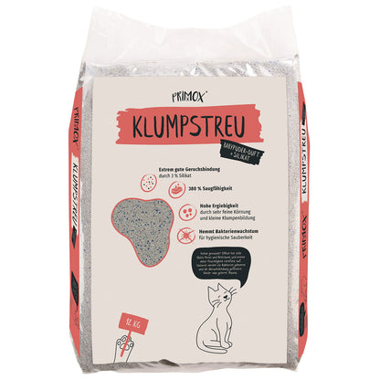 Primox Katzenstreu Babypuderduft + Silikat 12kg