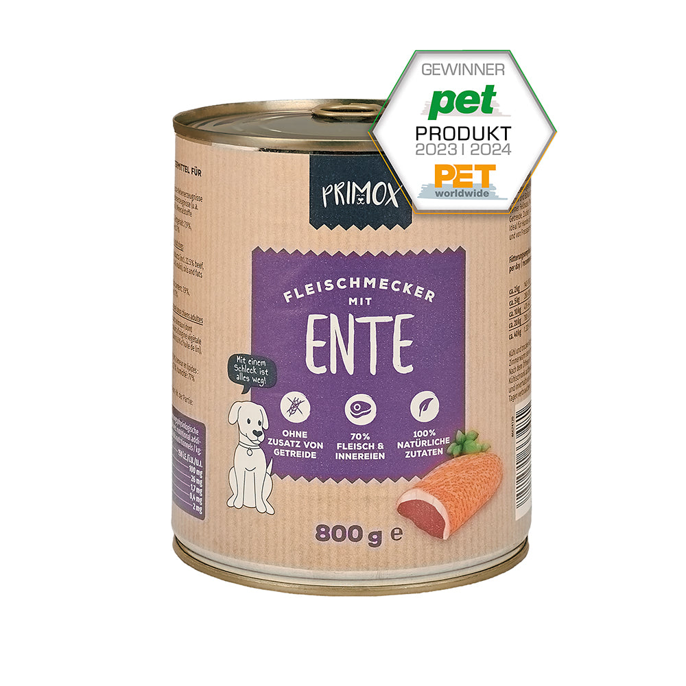 Primox Nassfutter mit Ente 800g