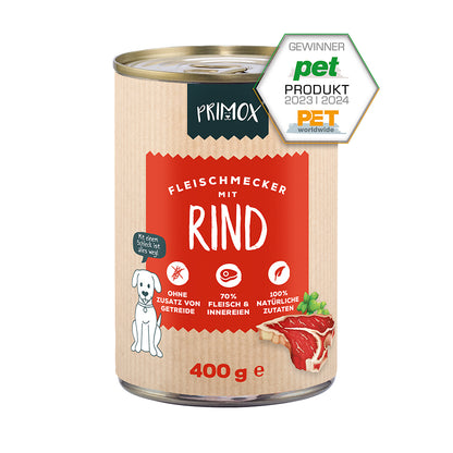 Primox Nassfutter mit Rind 400g