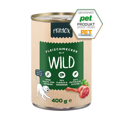 Primox Nassfutter mit Wild 400g